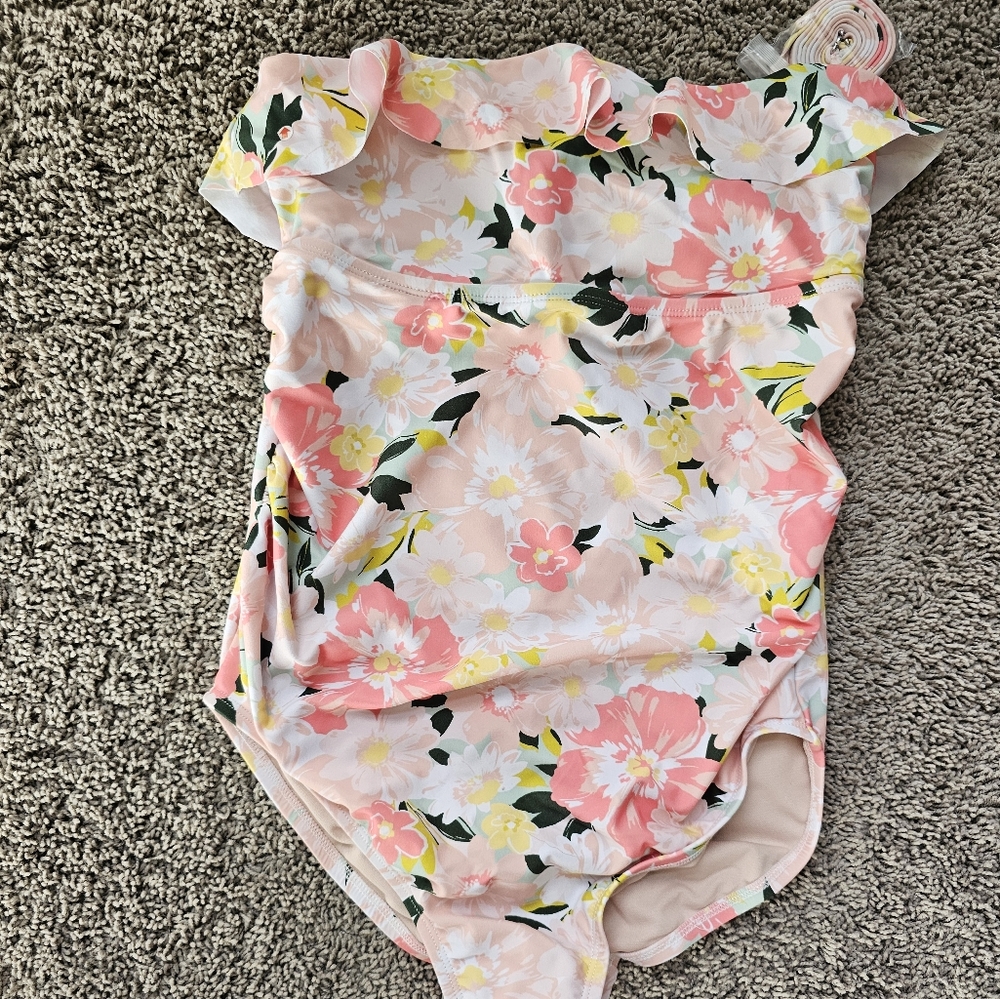 Floral One-Piece Maternity Swimsuit
